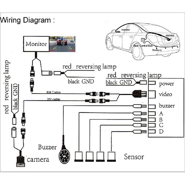 AHD Car Video Parking Sensor Reverse Radar Detector System 13mm Original Flat Sensors Can Connect Car DVD Monitor Rear Camer