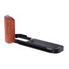 Hand Grip L Bracket Fit for Fujifilm XT30III Camera Aluminum Quick Release Plate with Wood Grip 1 4 Inch Thread Hole