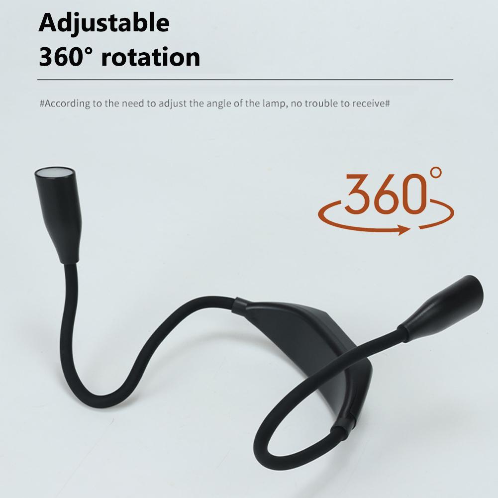 LED Neck Reading Light Bendable Arms Reading Lamp Flexible Adjustable Brightness Perfect for Reading Knitting Camping Repairing
