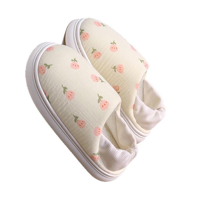 New Shoes Spring, Summer and Autumn Thin Waterproof Cotton Shoes Pregnant Women Postpartum Bag and Soft-soled Slippers