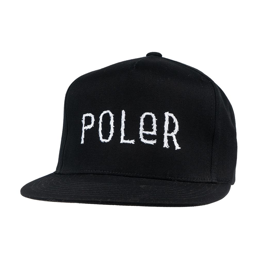 POLERSTUFF Furry Font Snapback Hat Black