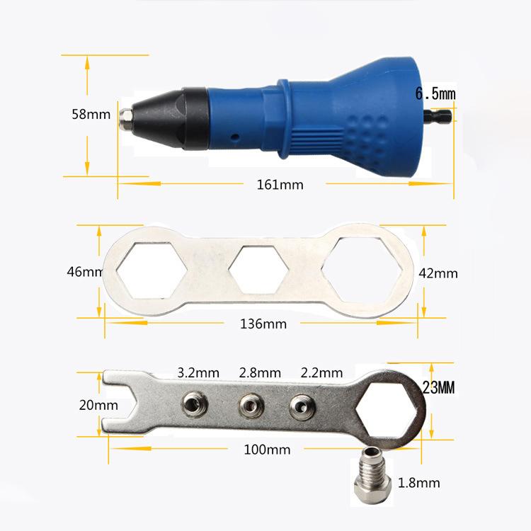 Electric Rivet Gun Head Electric Core-pulling Rivet Gun Nail Gun Rivet Gun Electric Tool Accessories