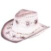 Popular sombrero de vaquero occidental hueco clásico europeo y americano, moda para hombre y mujer, sombrero de paja transpirable para vacaciones, protección solar