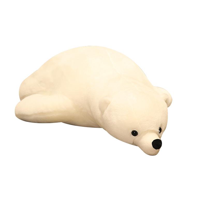 Large Polar Bear Cuddle Bear Doll Plush Toy Lying Down Bear Pillow Doll Girl Bed Soothing Rag Doll