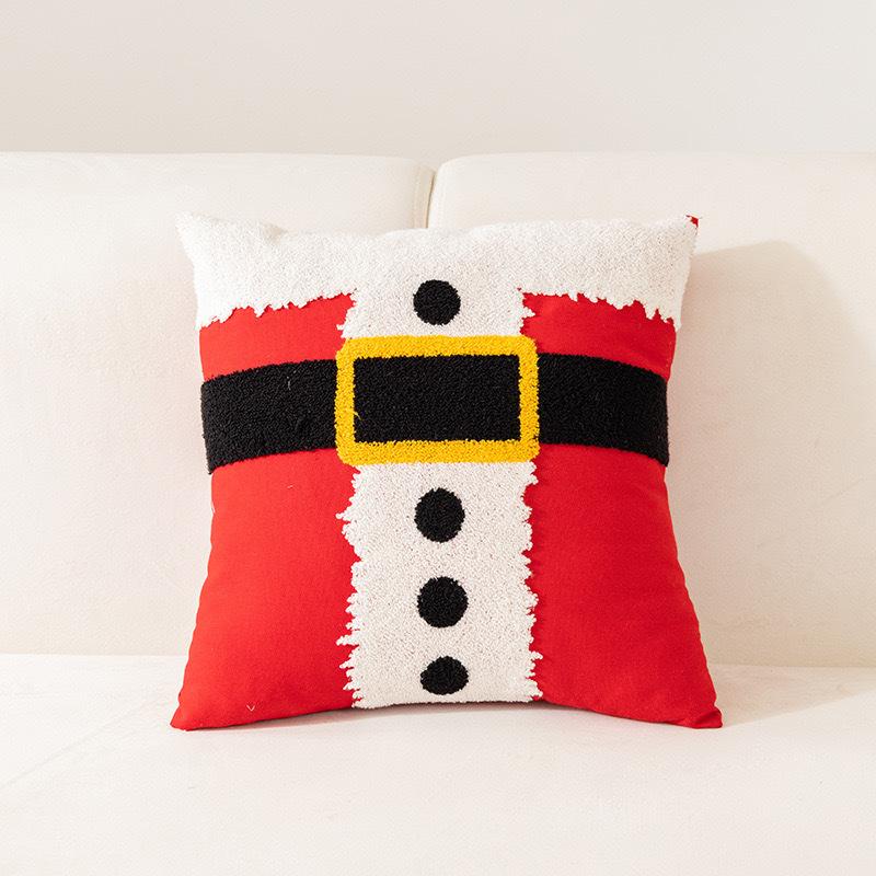 Christmas Towel Embroidered Pillow Cover Festive Home Sofa Pillow Christmas Pillow Living Room Cushion Cover Premium