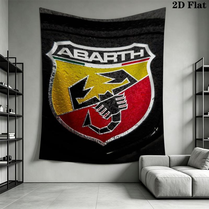 Abarth Wall Tapestry Aesthetic Wall Hanging Printed Fabric Blanket Decorative Tapestries for Bedroom Living Room Home Decor