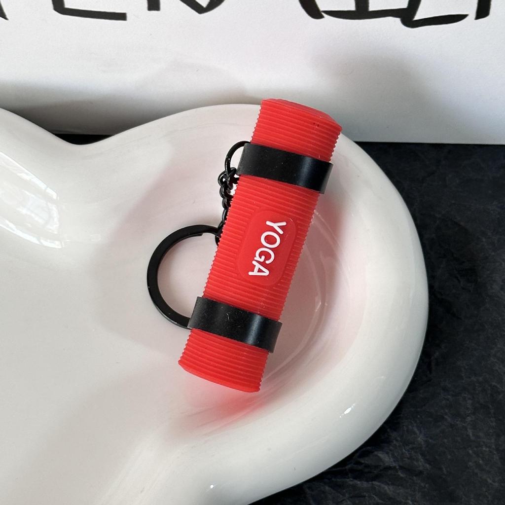 Miu Series Dumbbell Plate Keychain: Trendy Fitness Accessory & Sports Jewelry Gift