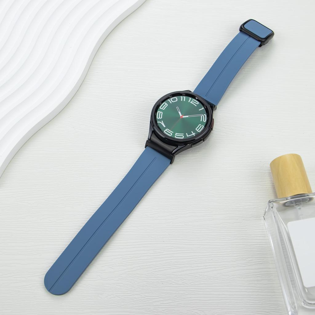 Quick Fit Magnetic Silicone Strap For Samsung Galaxy Watch 6 Classic 47mm 43mm 6/5/4 40mm 44mm 5 Pro 45mm 4 Classic 46mm 42mm
