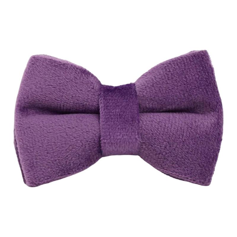 New Purple Velvet Cat Collar with Cute Bell and Scarf Small