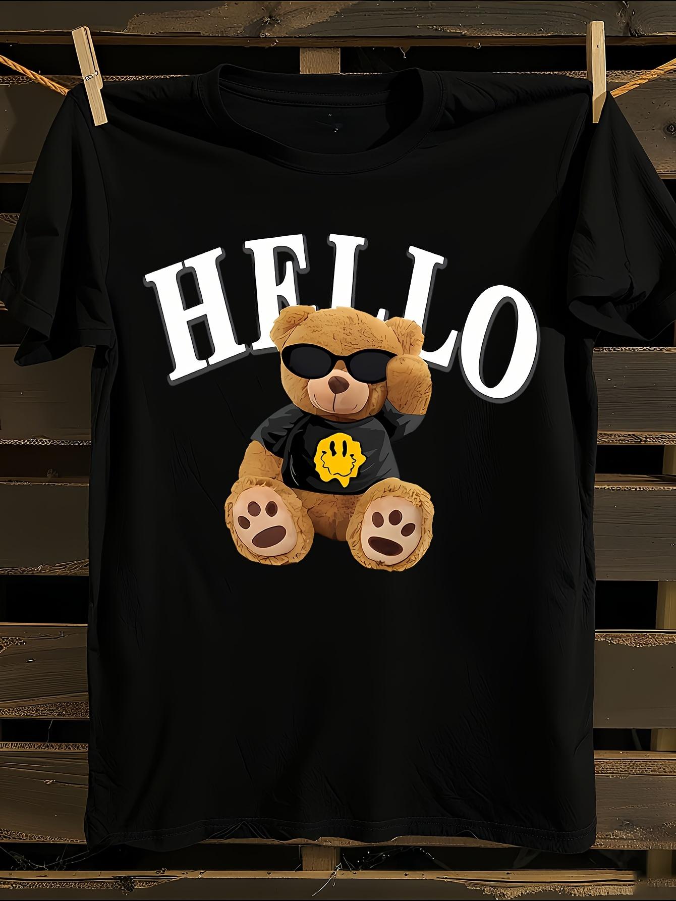 WoWhite Teddy Bear Lettering Tshirt S