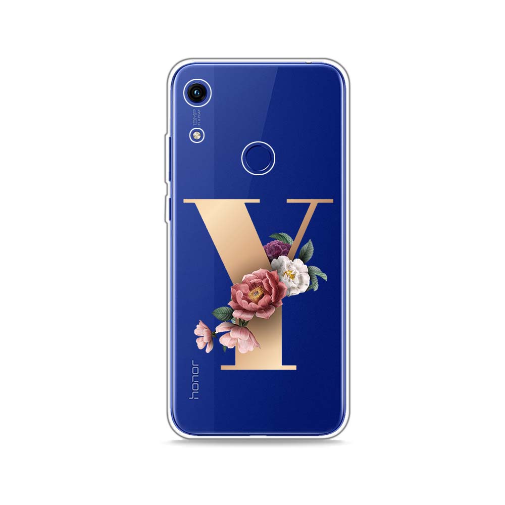 Letter Alphabet Flowers Z Silicone Cover For Honor 10X 9X 8X MAX 20 10 9 8 8A 8C 8S Prime 7A Pro Lite Soft Phone Case