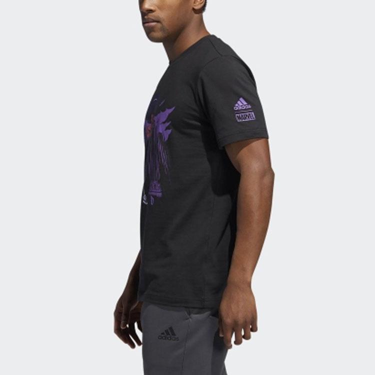 Adidas X Marvel Dame Black Panther Avengers Basketball Short Sleeve T-Shirt Men Tops DU6716