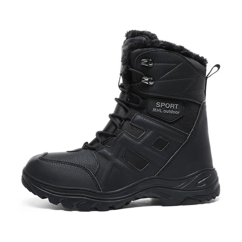 Mens High-Top Winter Hiking Boots Thick Insulated Snow Outdoor Trekking Camping