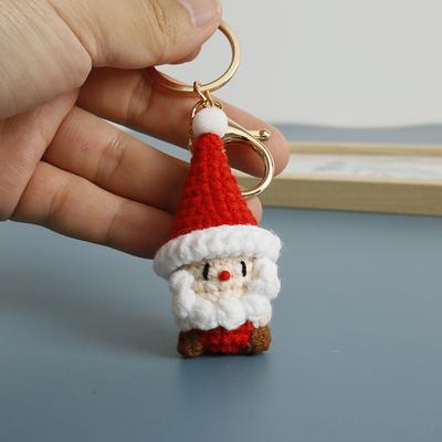 Exquisite Handmade Keychain, Weaver Girl Yarn, Crochet Small Pendant, Original Handmade, Small Pendant Finished Product, Christmas Gift