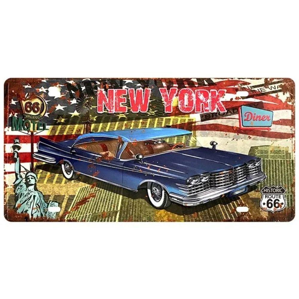 Vintage Pin Up Metal License Plate Sign 15x30cm