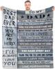 Perfect Gifts to Dad Blankets for Father's day Mother's Day Anniversary Birthday for Mom Son Daughter Grandpa Grandma Aunt Throw