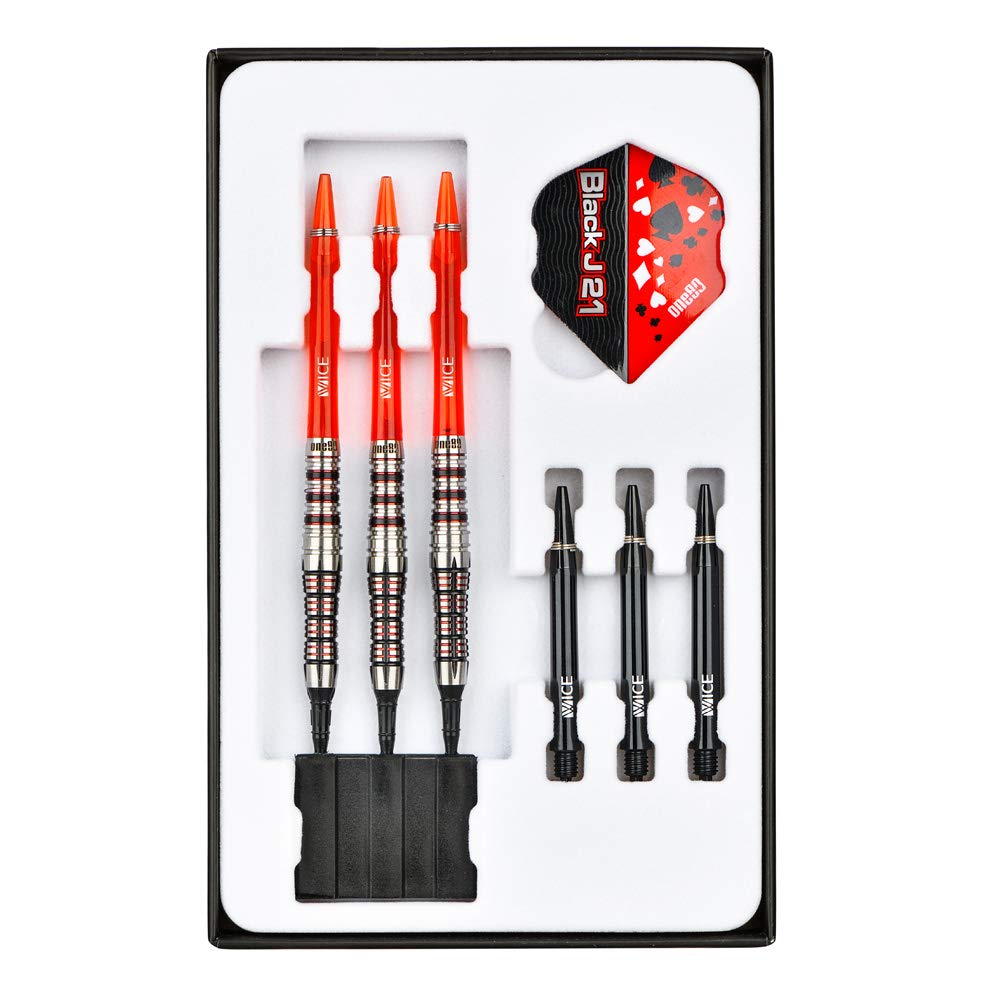 One80 BLACK J21 02 2BA 19g Dart Barrel Dart Set