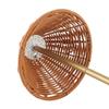 Cordless Boho Rattan Table Lamp Rechargeable Dimmable LED Bedside Lamp Decorative Lighting for Home Restaurant Hotel Dining Table