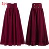 Halloween Gothic Renaissance Skirt With Drawstring For Cosplay And Costumes