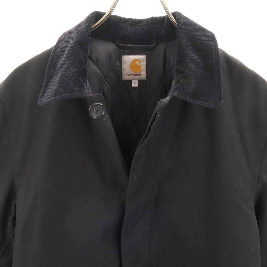 Carhartt Stainless collar coat L black Quilted lining, corduroy collar Men's Used