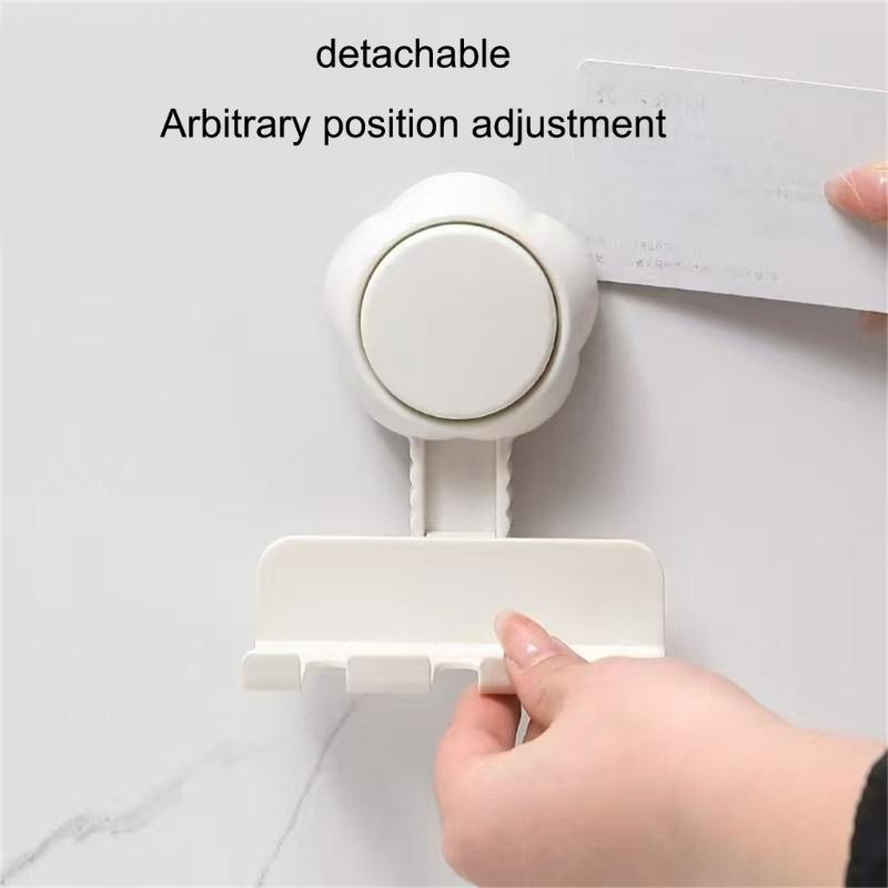 Plastic Toothbrush Holder Organizers With Powerful Suction Easy Wall Mounting Water Resistant Ideal For Families
