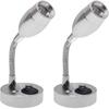 2PCS RV Interior Lighting LED Wall Mounted Reading Lights Flexible Gooseneck Bedside Wall Lamp for Caravan Camper Trailer Dorm, 12V, 3W, 6000K