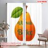 2pcs 2D Flat Printing Window Curtains Embroidery Pear Polyester Without Electricity Seasonal Party & Holiday Decor Use for Photo