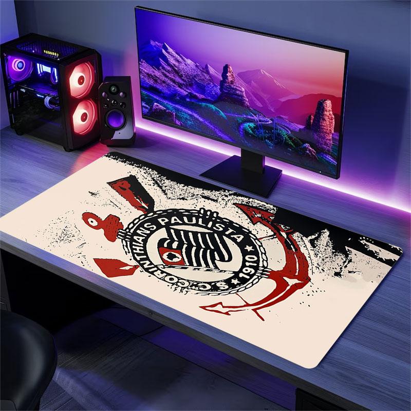 Sport Club Corinthians Paulista Mouse Pad, Large Gaming Desk Mat, Non-slip XXL Mousepad for Laptop & Tablet, Mini PC Playmat with Stitched Edges