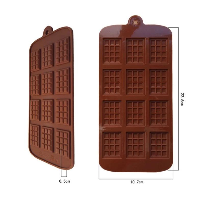 Schokoladenform Silikonform Fondant Waffeln Formen DIY Süßigkeiten Riegel Form Kuchen Dekorationswerkzeuge Küchen Backzubehör