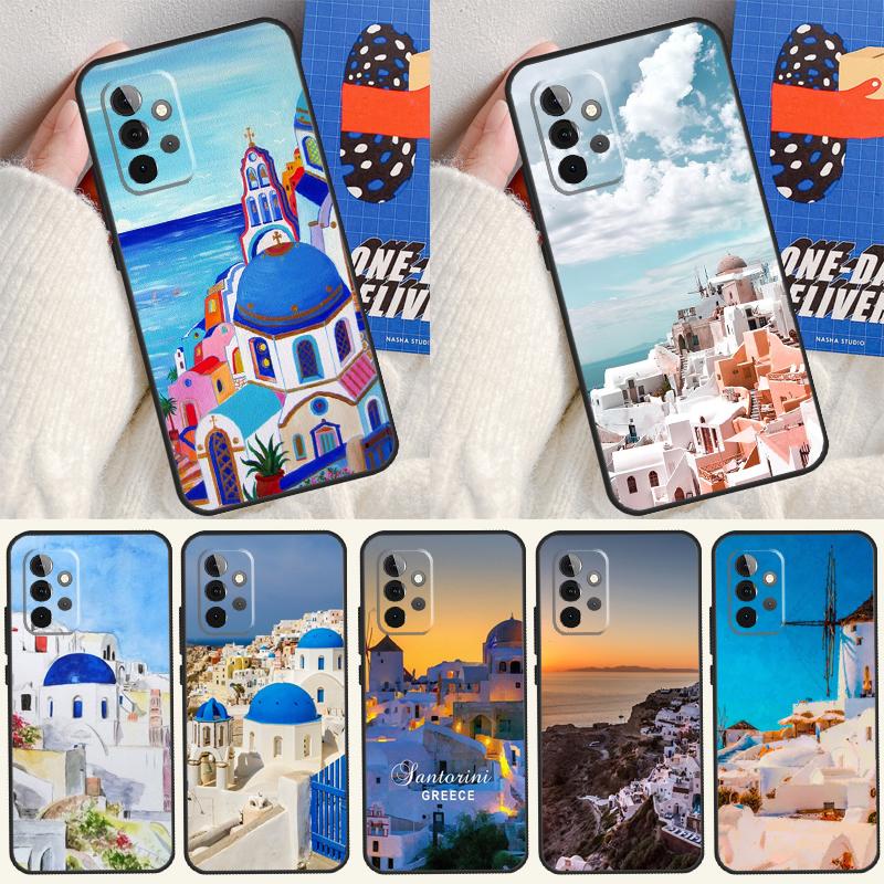 Oia Santorini Greece For Samsung Galaxy A53 A33 A13 A54 A34 A14 A55 A35 A15 A05 A06 A16 A22 A32 A52 Phone Case