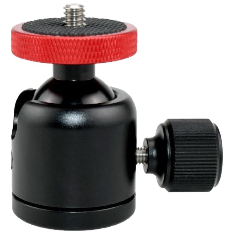 Round Head Tripod Head with 1/4" 3/8'' Hot Shoe 360 Rotatable Round Head Camera Mount Adapter Ballhead for Tripods