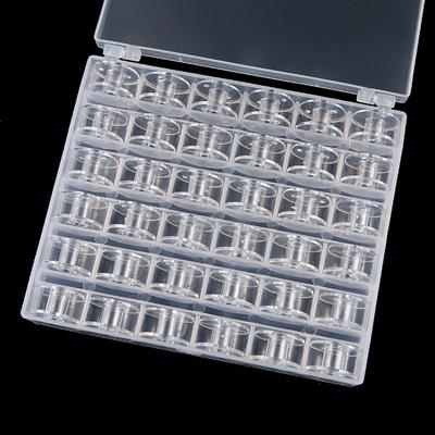 25Pcs Clear Sewing Machine Bobbins Spools DIY Empty Bobbins Spools Plastic Storage Box For Household Sewing Accessories Tools