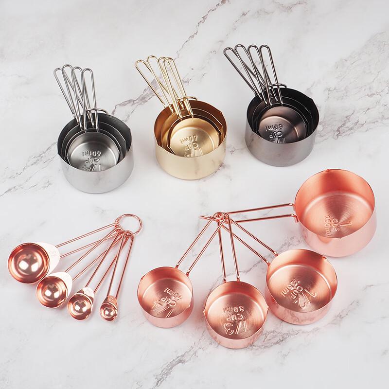 Stainless Steel Rose Gold Measuring Set