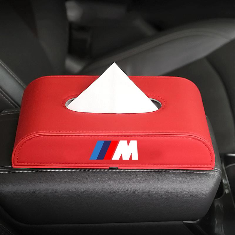 1 szt. Uchwyt na pudełko z chusteczkami samochodowymi, schowek na podłokietniku, akcesoria samochodowe dla BMW M E34 E36 E60 E90 E46 E39 E70 F10 F20 F30 X5 X6 X1 M3 M5 M6 E71 F01 F02