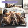 Pitbull Pattern Bedding Home Decoration Birthday Gift (1 * duvet cover + 2 * pillowcase, without core)