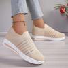 Fashion Women's Sneakers Spring Summer Versatile Thick Bottom Large Size Flat Single Shoes Mesh Breathable Slip on Casual Vulcanize Shoe