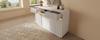 Sideboard White with LED 140x40x85 Cm, Chest of Drawers with 2 Drawers and 3 Doors, with Adjustable Shelves, Modern Living Room, Hallway, Kitchen