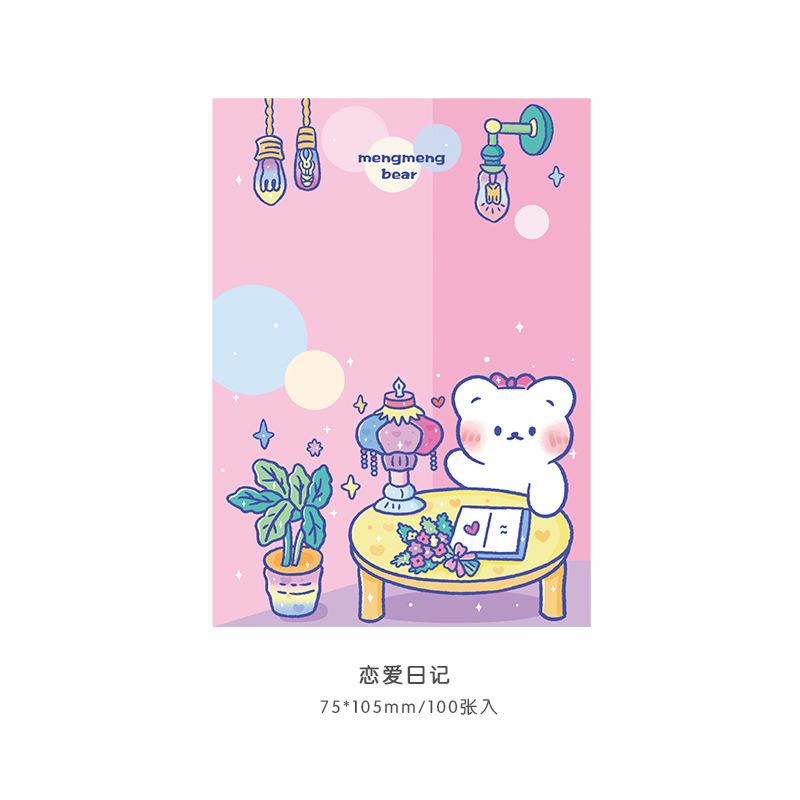 Office School Supplies Ins Cartoon Girl Note Cute Girl Korean Version Message Student Plan Lovely Memo Pad Kawaii Stationery