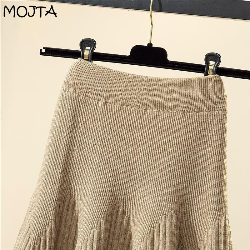 Женская элегантная повседневная уличная офисная юбка с высокой талией — фото 15