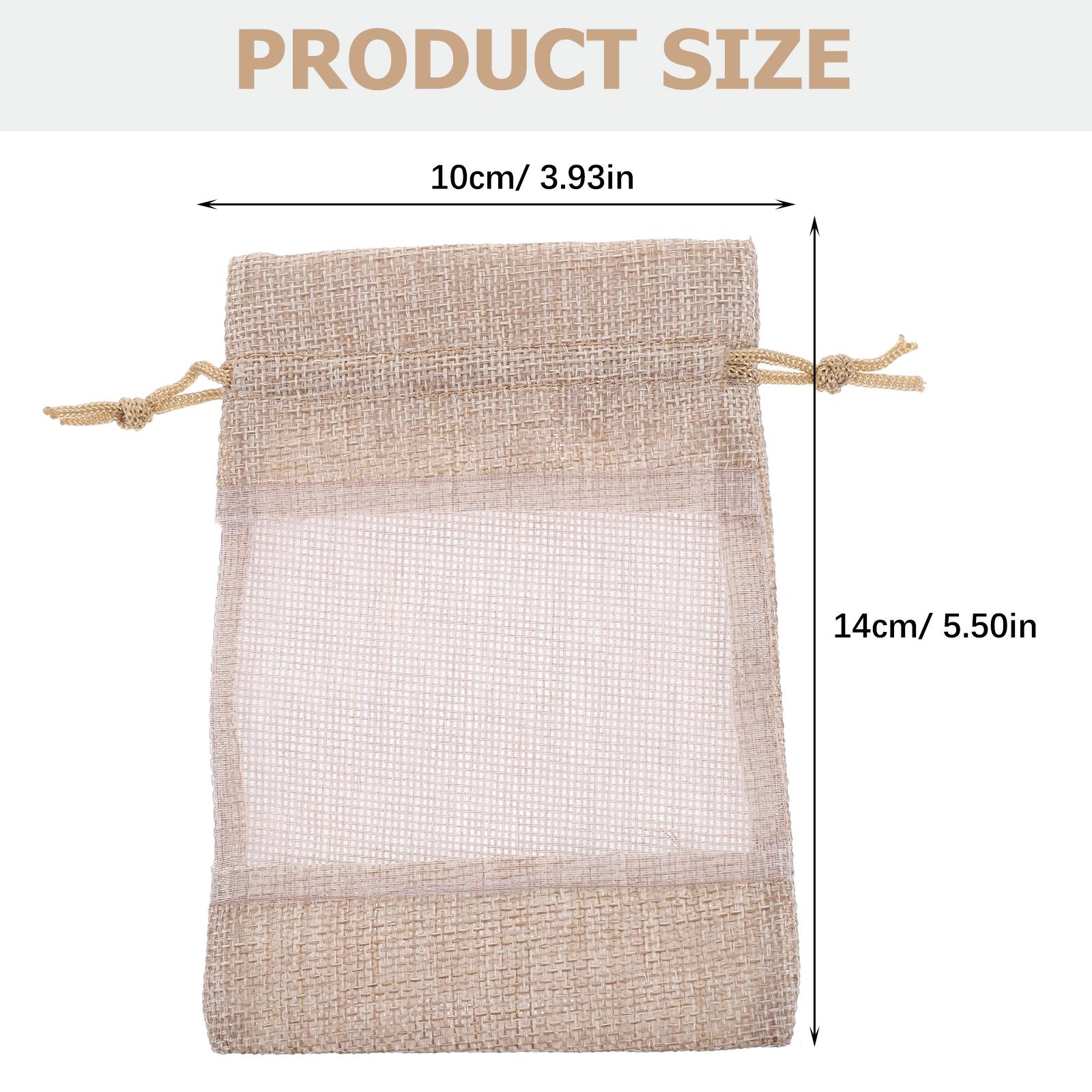 10 pcs Green Window Drawstring Bags ganizer Mesh Pouches for Travel Gift Jewelry Drawstring Storage Bag Storage other