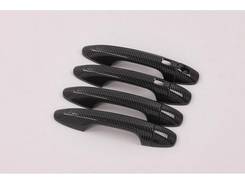 

2019 Vios-ABS Черный карбон Умная декоративная накладка на дверную ручку 2019 Vios