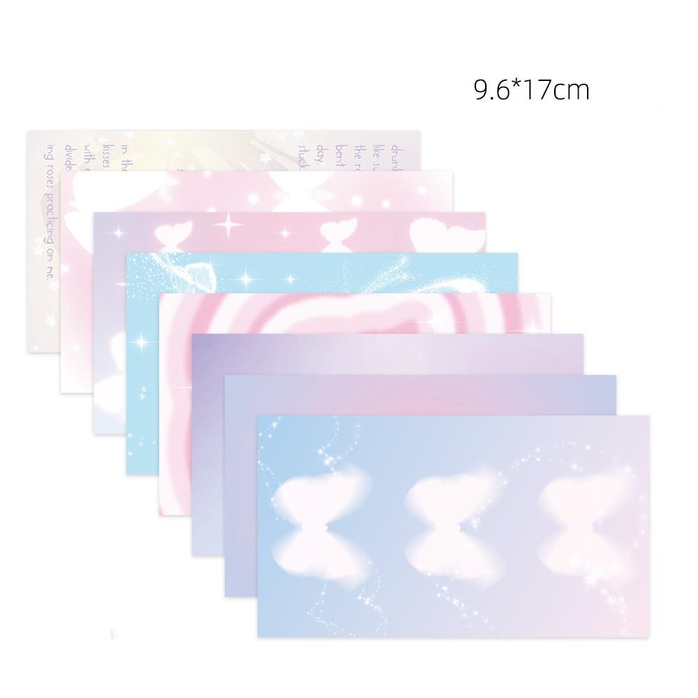 8Pcs Sweet Cool Pink Black English Material Sticker Scrapbook Journal Background Stickers DIY Phone Case Base Paper