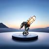 Steampunk Rocket Lamp Unique Night Light Flame Design Home Decor Gift Idea