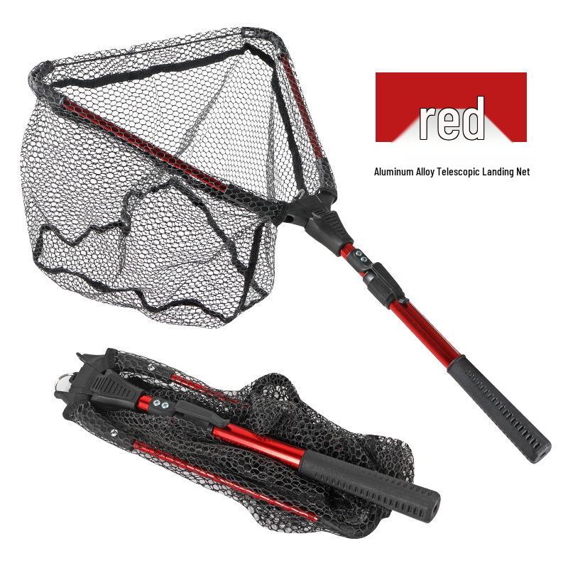 Portable Silicone Net Anti-Snagging Folding Landing Net for Sea Fishing