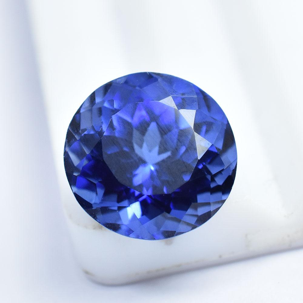 9.85 Ct 100 % Natural Blue Tanzanite Round Cut Stone, Loose Gemstone