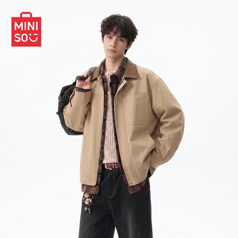 MINISO Men's Twill Lapel Casual Jacket