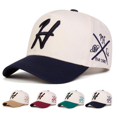 Adjustable Letter H Dance Embroidered Sun Hat for Golf Outdoor Leisure Travel Spring Autumn Unisex
