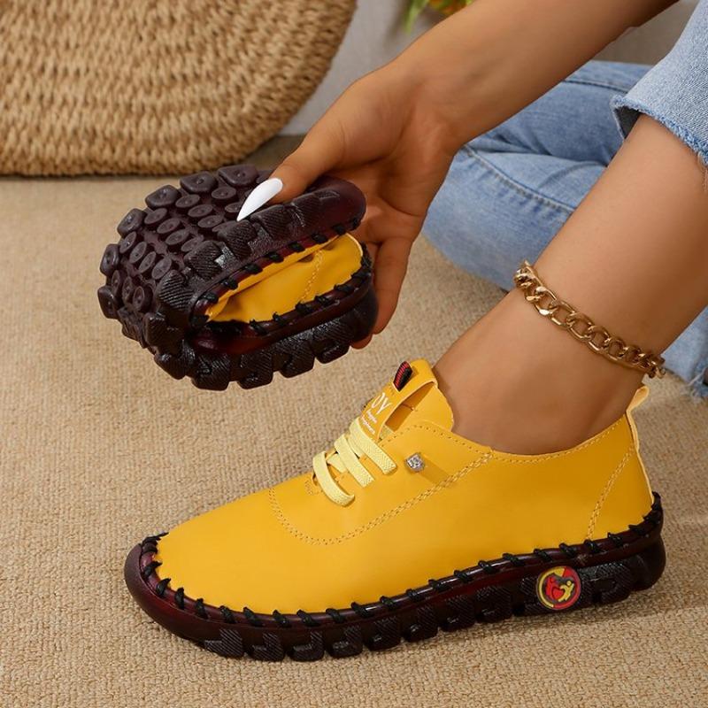 Women Sneakers 2025 New Breathable Retro Stitching Muffin Bottom Plus Size Women Shoes Spring Summer Soft-soled Roman Sneakers