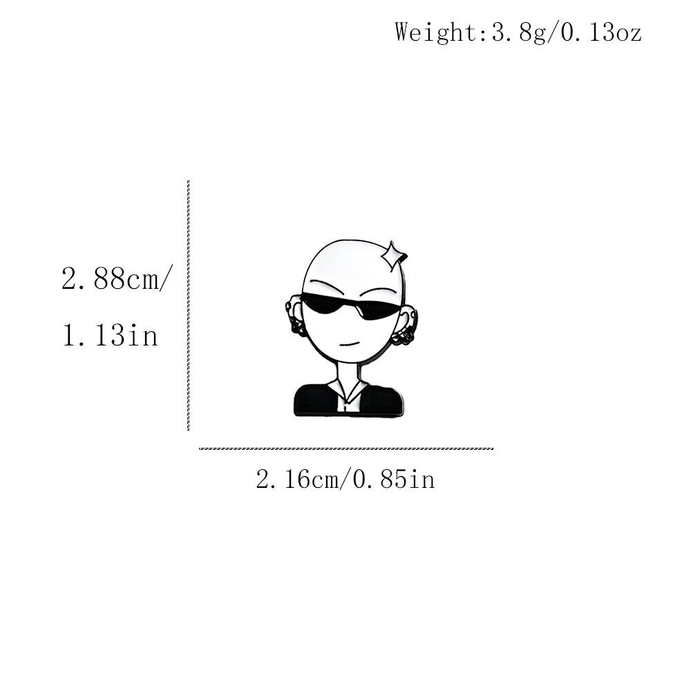 Emaille-Anstecknadel mit Cartoon-Figur - Metallabzeichen für Taschen & Kleidung