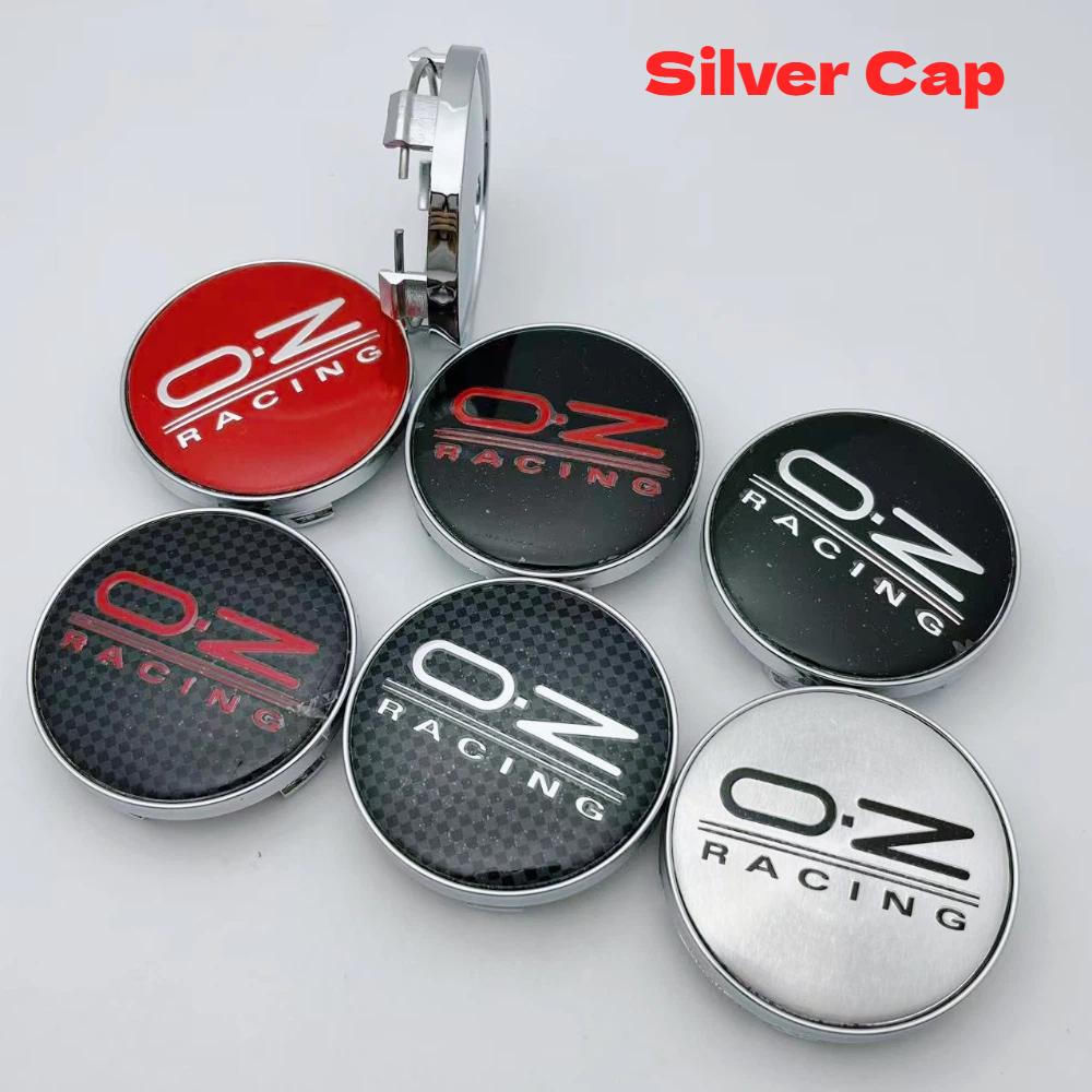 4pcs 60MM Car Wheel Center Caps With OZ O.Z Racing Logo Emblem Wheel Hubcaps Auto Rim Hub Cover Car Accessories